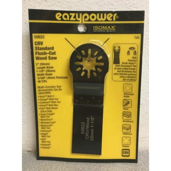 Eazypower 50622 Isomax CRV Standard Flush-Cut Wood Saw