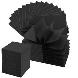 32 Pack pop up Black Sticky Notes 3 X 3 Inch Black Sticky Note Note 100 Sheets/Pad Easy Post Notes for Office, School, Home
