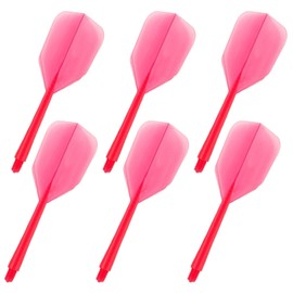 JeiibrZui 6pcs Zero Stress Flight System Durable Plastic Dart Flight Set,Precision Moulded 2-In-1 Dart Flights And Dart Shafts, Dart Stem Professional Dart Accessories Durable Plastic Dart Flight Set