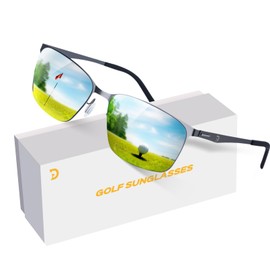 Golf Sunglasses for Men Polarized Golf Glasses HD Golf Ball Finder UV400 Protection, Golf Ball Finding Glasses True Color Parallax-Free, Distinguish Greens Grass Pattern Direction and Slope Height
