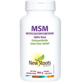 NEW ROOTS HERBAL New Roots Herbal - MSM Pure Powder, 300g - MSM Supplement for Enhanced Mobility & Flexibility, Organic MSM Powder for General Wellness, Move Free MSM Supplements