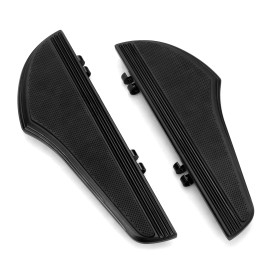 Happy- Motor CNC Defiance Rider Floorboards Footboard for Harley Touring Road Glide Street Glide Electra Glide FLHX FLHR FLHT 1986-UPModel Number: SM-BG714A, Color: Black