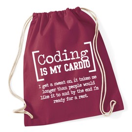 Hippowarehouse Coding is my cardio. I get a sweat on, it takes me longer than people would like it to and by the end I'm ready for a rest. Drawstring Cotton School Gym Bag 37cm x 46cm, 12 litres