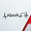 Hellweg Druckerei Car Sticker Classic Pulse Heartbeat Fun Sticker Rear