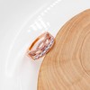 Uloveido Rose Gold Plated Princess Cut Cubic Zirconia Eternity Ring,