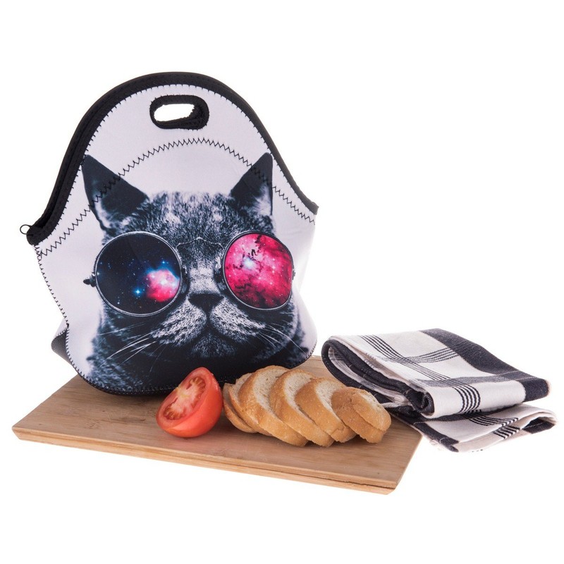 Lunch Bag Box Neoprene School Work Handbag Breakfast Galaxy Sunglasses