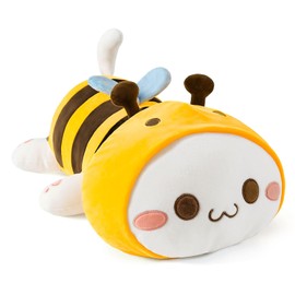 shownicer Plush Toy Bee Cat Cuddly Toy Kawaii Cat Plush, Kitten Plush Cushion Toy, Throw Cushion, Cuddly Toy Gift for Children Girls Boys (30 cm, Bee Cat)
