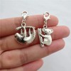 2 pcs in set Tiny Antique Silver Koala Charm and