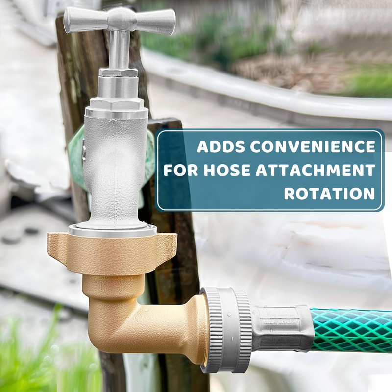 Sumalon 2 Pack Garden Hose Elbow Connector, 90 Degree Solid