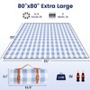 sapsisel - Manta de Picnic de 80 x 80 Pulgadas,