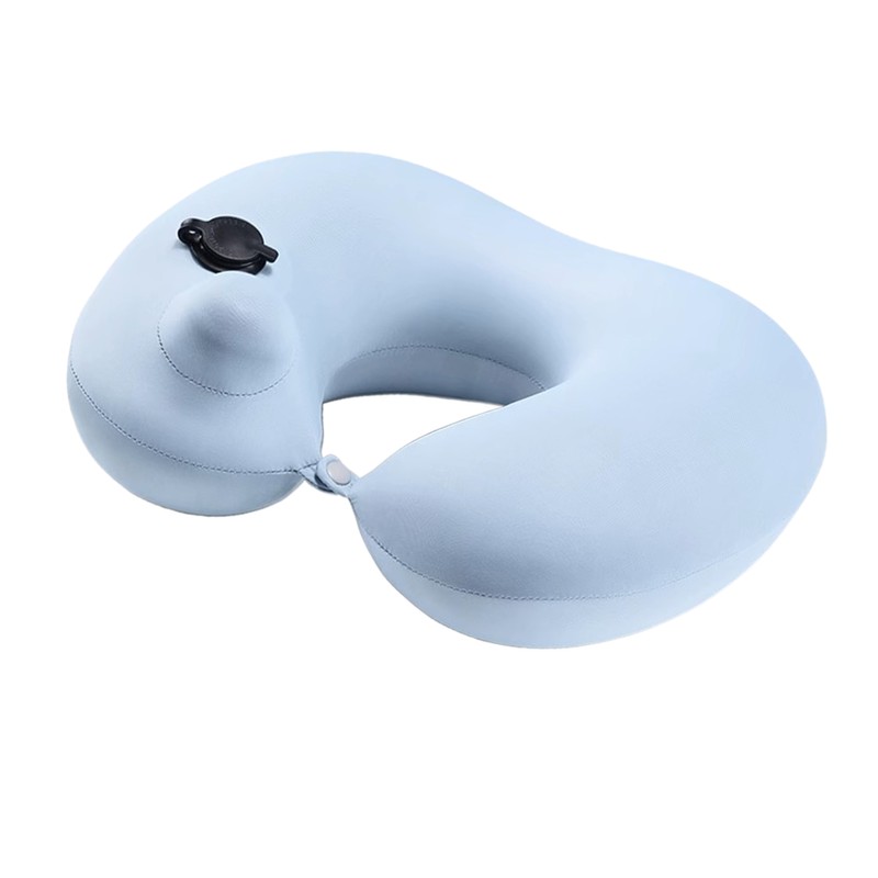 Neck Pillow U Shape Portable Press Inflatable Ice Silk Travel