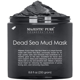 Majestic Pure Dead Sea Mud Mask for Face and Body - Gentle Facial Mask and Pore Minimizer for Men and Women - 8.8 fl. Oz