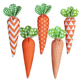 5pcs Easter Fabric Carrots Decorations, Felt Carrot Craft, Easter Hanging Ornament for Home Wedding Farmhouse Basket Bowl Fillers Tiered Trays Decorations