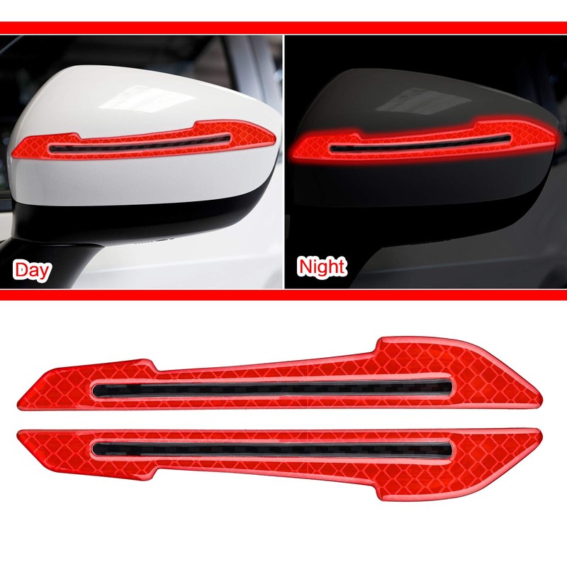 12 Pieces Reflective Car Stickers Set Rearview Mirror Reflective Warning