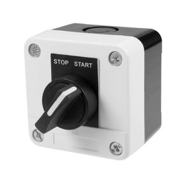 sourcing map Long Handle Latching 2-Position Stop Start Rotary Selector Push Button Switch 380V 10A