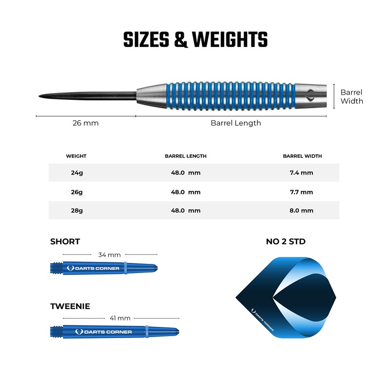 DESIGNA DARTS D0779 Squadron | 26g Premium 90% Tungsten Barrel