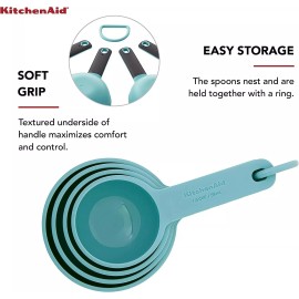 KitchenAid Measuring Cups, Set Of 4, Aqua Sky