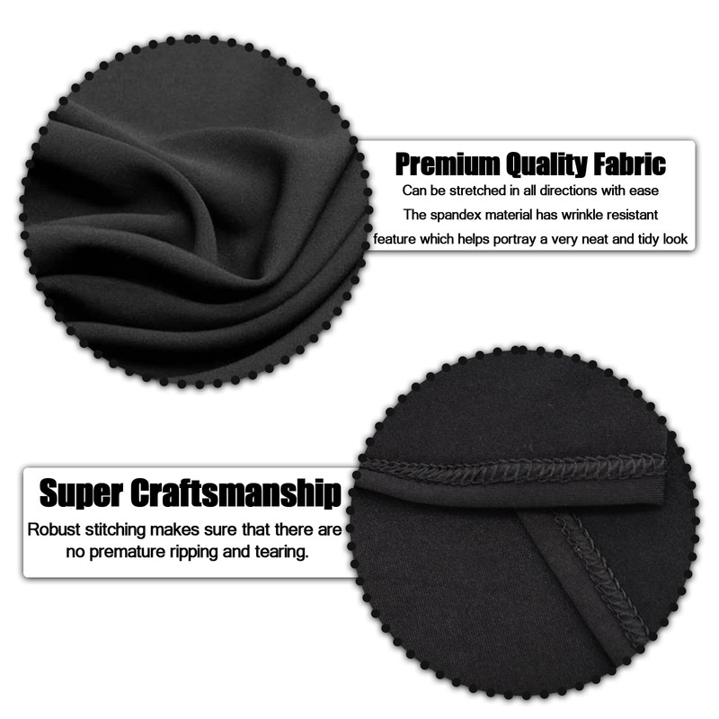 Dololoo Stretchable Tablecloths 6ft for Rectangle Tables with Open Back,