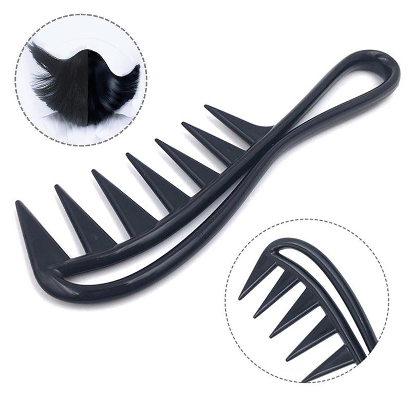 Pack of 2 Shark Tooth Combs, Wide Tooth Combs, Antistatic