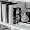 Peacoblue 5.3"x4.3"x7.1" Metal Bookends, Heavy Duty Book Ends for Shelves