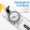 Mountaineering Compass, Portable Multifunctional Folding Map Compass, Transparent Card-Style North