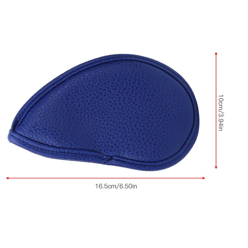9PCS PU Leather Embroidery Waterproof Golf Putter Head Cover Iron