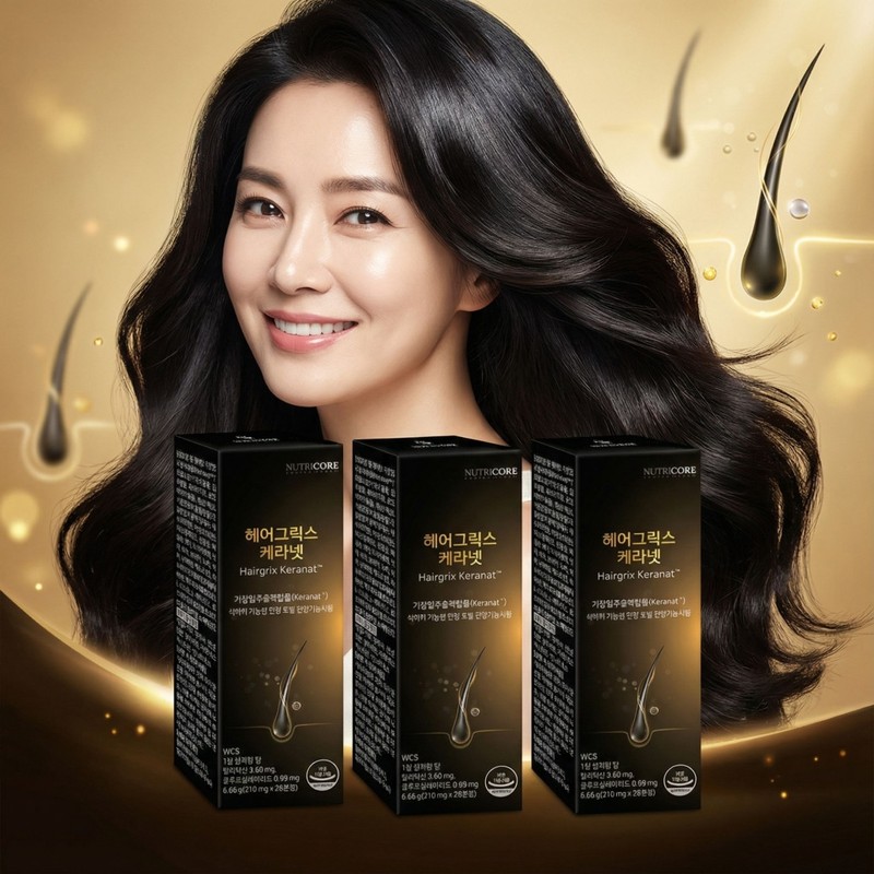 Nutricore Keranet Hairgrix Miliacin Hair Elasticity Improvement Nutrient Effectiveness Caranet