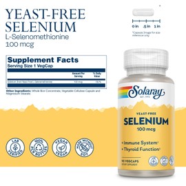 Solaray de Selenio sin Levadura, 100 Mcg, 90 Tapas