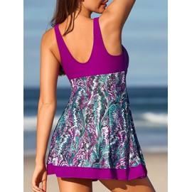 MiYang Women's Shaping Body Swimsuit One-Piece Swimwear Spa Suit Size tag 4XL/US size XL,Purple