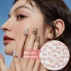 JRYXDS 60 Stück 3D Regenbogen-Schleifen Nageldesign - Resin Strass Accessoires