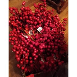 Mainstays New MainStays Floral Single Red Berry Pick Christmas Bouquets