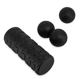GORNATION® Massage Set - 3-Piece Set for Recovery and Tension, Travel Massage Roller, Peanut and Massage Ball for Improved Fitness Performance