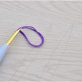 Jofefe 5Pcs Long Needle Threaders for Punch Needles Embroidery Floss Cross Stitch DIY Sewing Craft Works (Bonus with 5pcs Small Needle threaders)