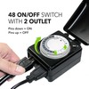 BN-LINK 24 Hour Heavy Duty Mechanical Timer, Outdoor Timer Outlet