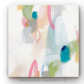 Renditions Gallery Canvas Paintings for Home Decor Orange & Green Pastal Color Candy Jacket Abstract Art Prints for Bedroom Dining Office Kitchen Decor - 40"X40" LT24