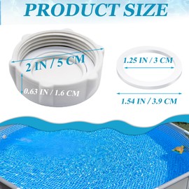 P01006 Replacement Drain Valve Cap for Coleman Swimming Pool Above Pool Drain Cap Pool Replacement Accessories (White)