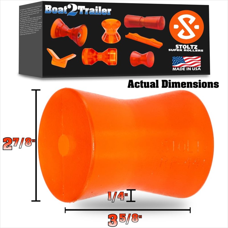 4″ Boat Trailer Roller Semi V Kit with Large Bell