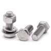 12 Sets M6-1.0 x 25mm Hex Bolts with Hex Nuts