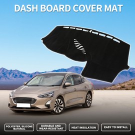 TUCKBOLD Dash Cover High Configuration W/Audio for Ford Focus Non-Slip | Center Console Dashboard Cover Mat Black 1 Pcs