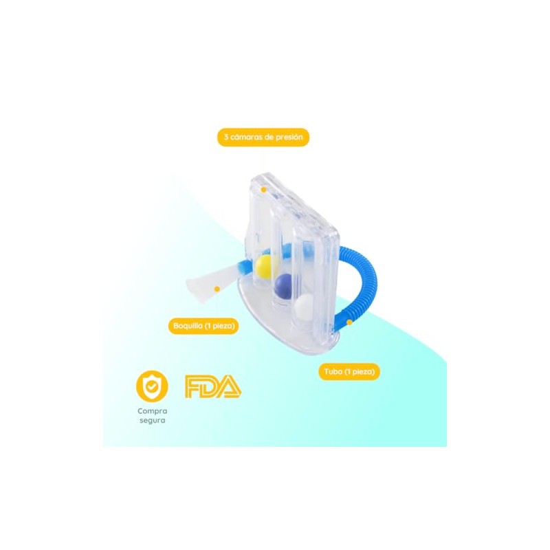 Inspirómetro Ejercitador Pulmonar TRIFLO II