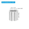 sourcing map 5/32" 4mm Aluminum Crimping Loop Sleeve Double Ferrule