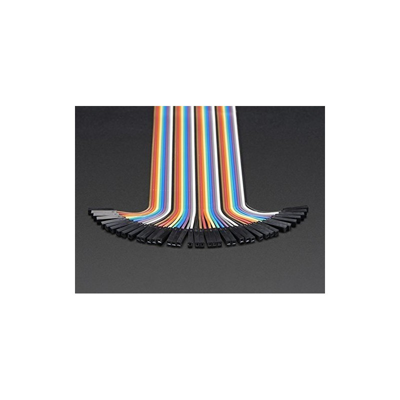 Adafruit Premium Female/Female Jumper Wires - 40 x 6" [ADA266]