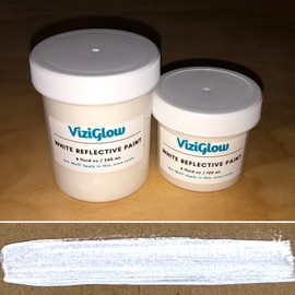 White Reflective Paint | high-visibility, reflective, paint solution, outdoor use (4 oz)