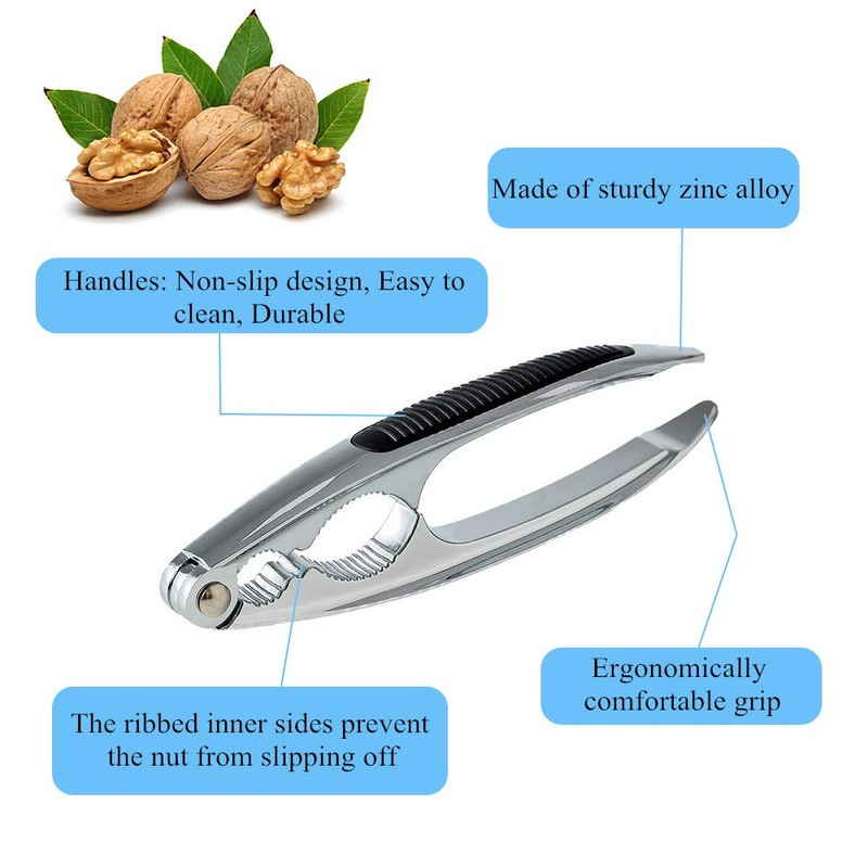 oujilet Nutcracker Pecan Cracker Nut Opener Lobster Cracker with Non