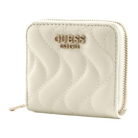 GUESS Eco Mai SLG Small Zip Around Wallet White, White, Minimalist