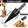2PC Firewood Log Splitter Drill Bit, 32/42mm High-Carbon Steel Wood