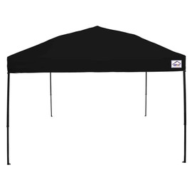 Impact 10' x 10' Pop Up Canopy Tent, Instant Shelter, Black Steel Frame, UV Coated, Includes Roller Bag, Black
