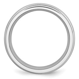 Diamond2Deal Cobalt Satin and Polished Ridged Edge 7mm Engagement Wedding Band Ring Size 12.5