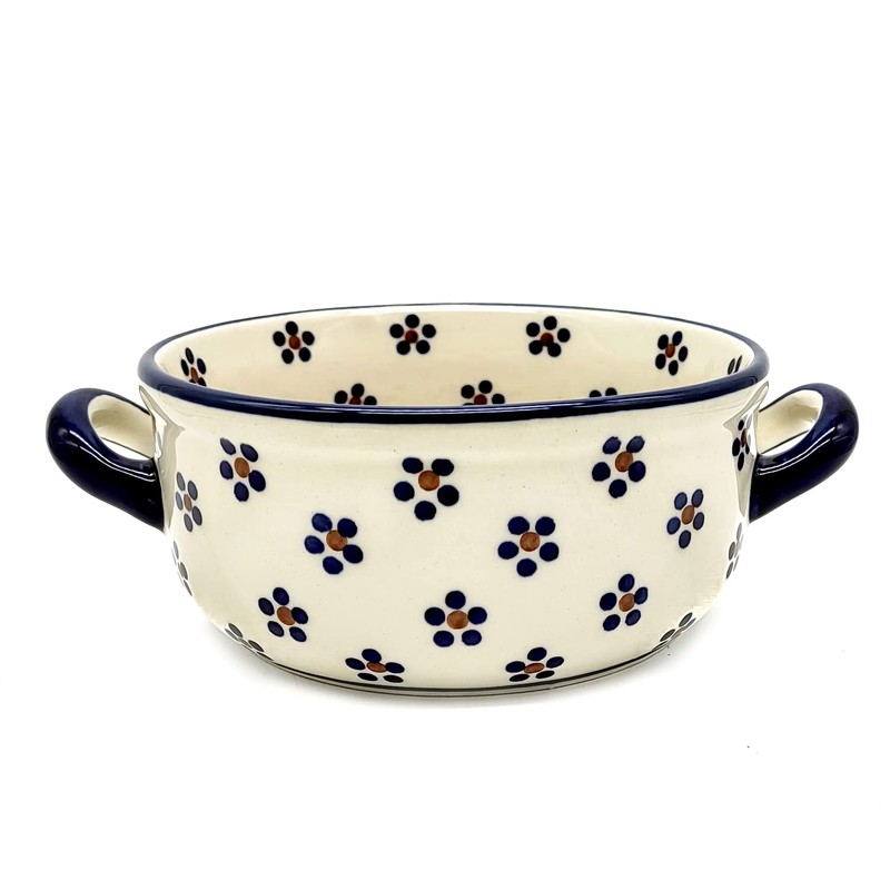 Bunzlauer Soup Bowl 15 cm with Handles (Margarete Decor)