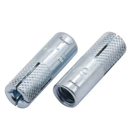 Horiznext 5/16" x 1-1/6 inch Drop-in Anchor, zinc-Plated Carbon Steel Expansion Sleeve Screw Bolts kit for Concrete Drywall (100 pcs)